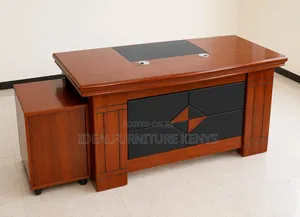 Executive Wooden Office Desk With Side Return