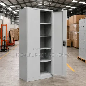 Lockable Steel Storage Cabinet With Adjustable Shelves
