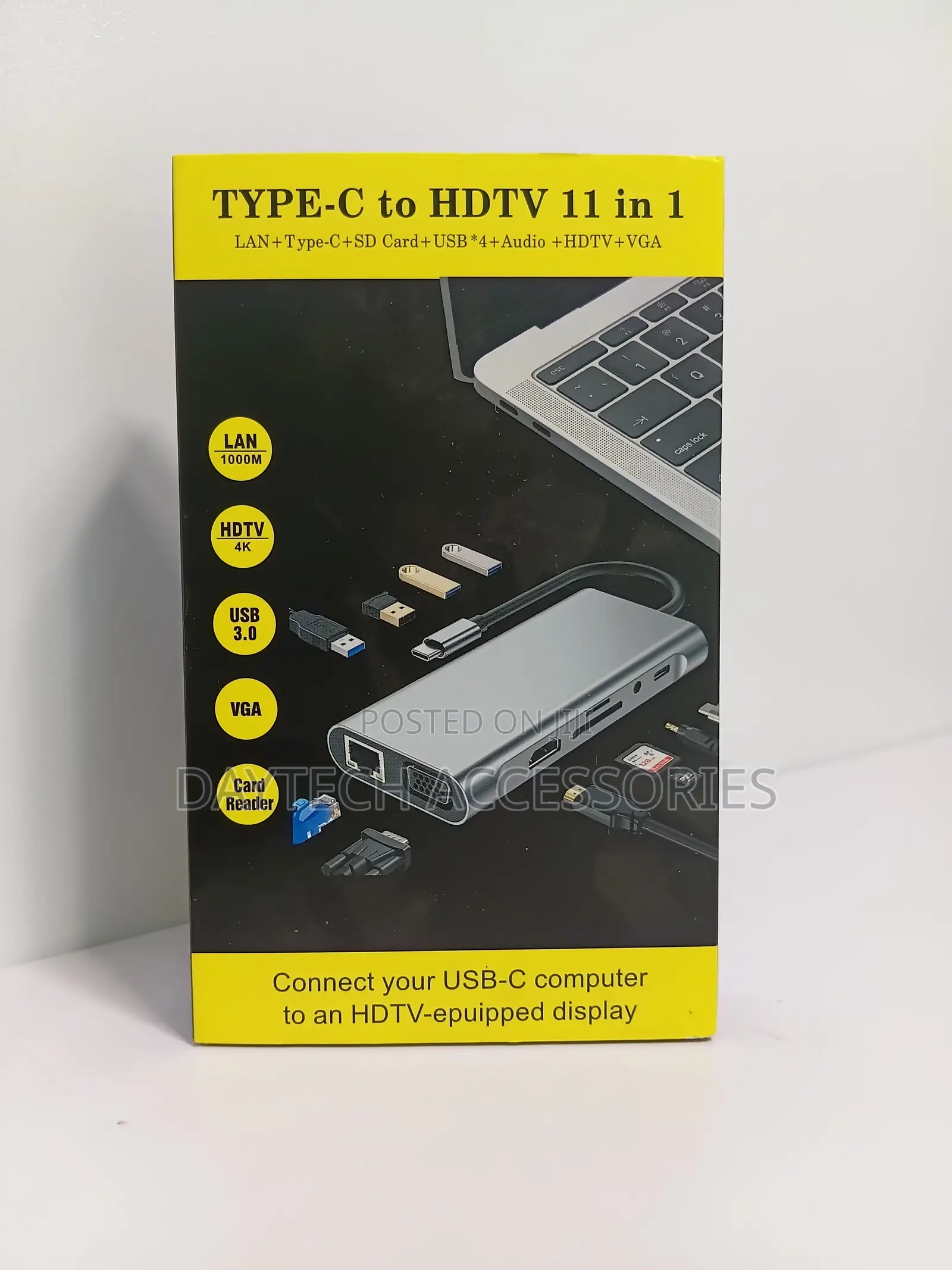 Type-C to HDTV 11-in-1 Multifunctional USB-C Hub Adapter