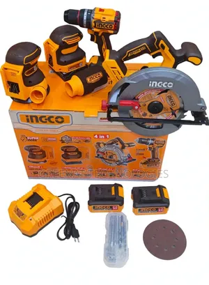 Ingco 4 in 1 Cordless Combo Kit Brushless 20V 7 Inch Circular Sander