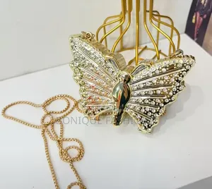 Crystal Butterfly Crossbody Clutch Bag