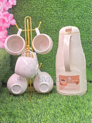 7pc Breakfast Set | 1.6L Flask + 6 Mugs | Complete