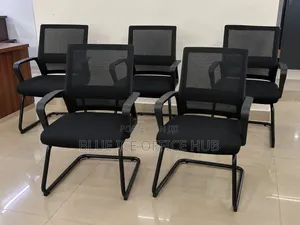 Office Visitor Chairs | Black Mesh Meeting Chairs.