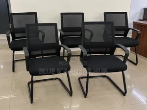 Office Visitor Chairs | Black Mesh Meeting Chairs.