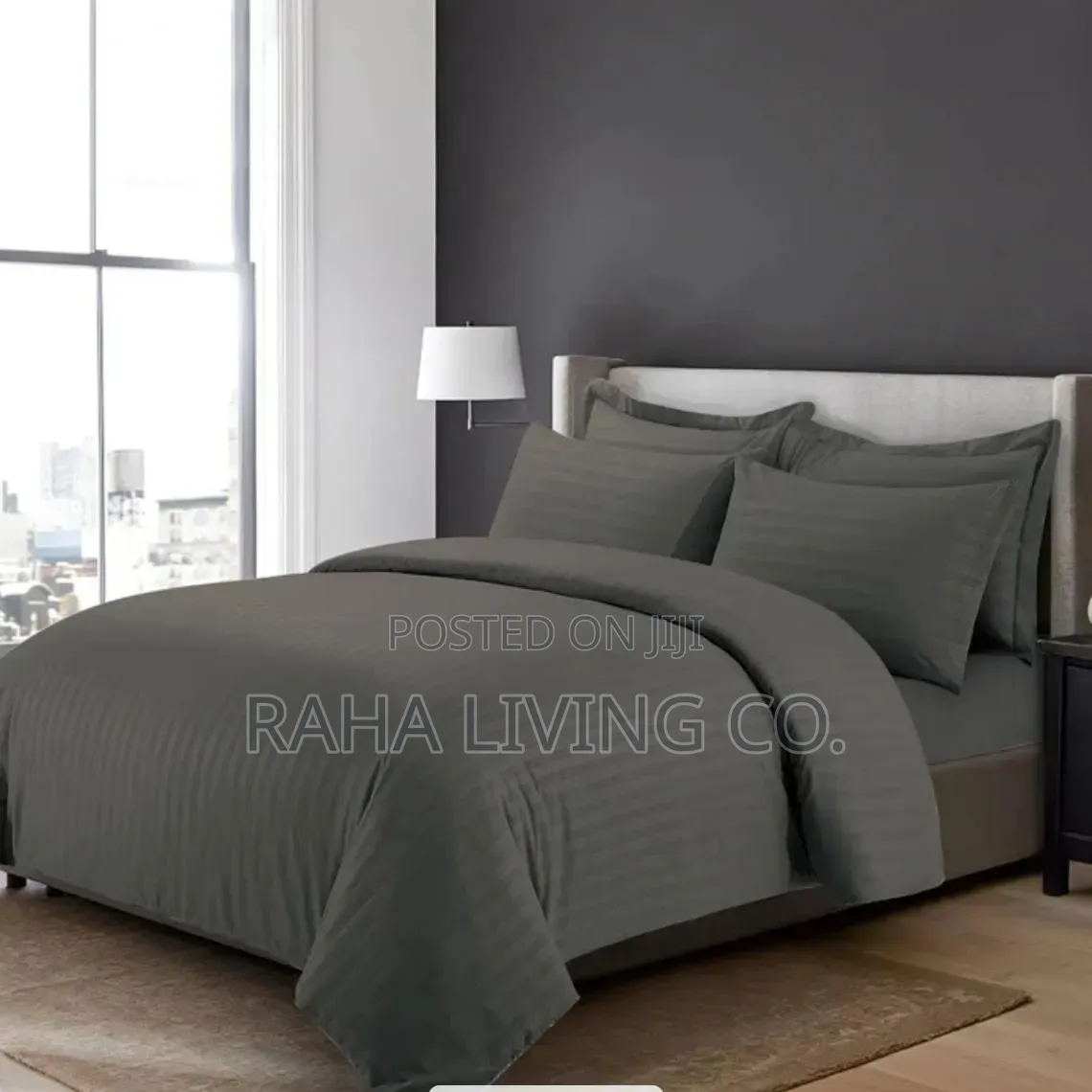 TC Brand Grey Duvet Set | 6x7 | 4pc Complete Package