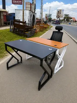 Study Desk and Headrest Office Chair