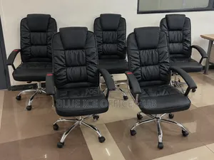 High Back Executive Office Chairs | Black Leather.
