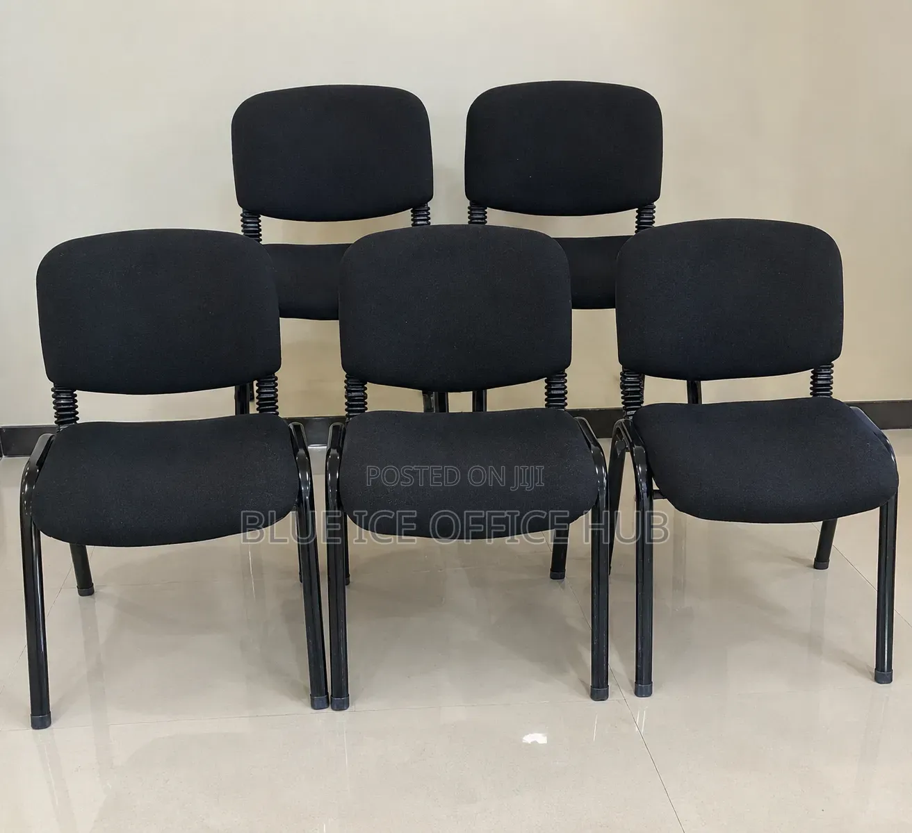Black Padded Office & Reception Chairs.