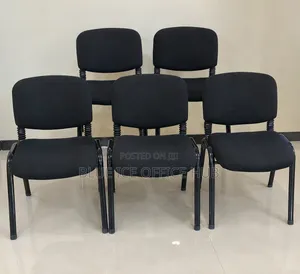 Black Padded Office & Reception Chairs.