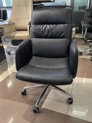 Executive Office Chair – Black Leather High Back Chair