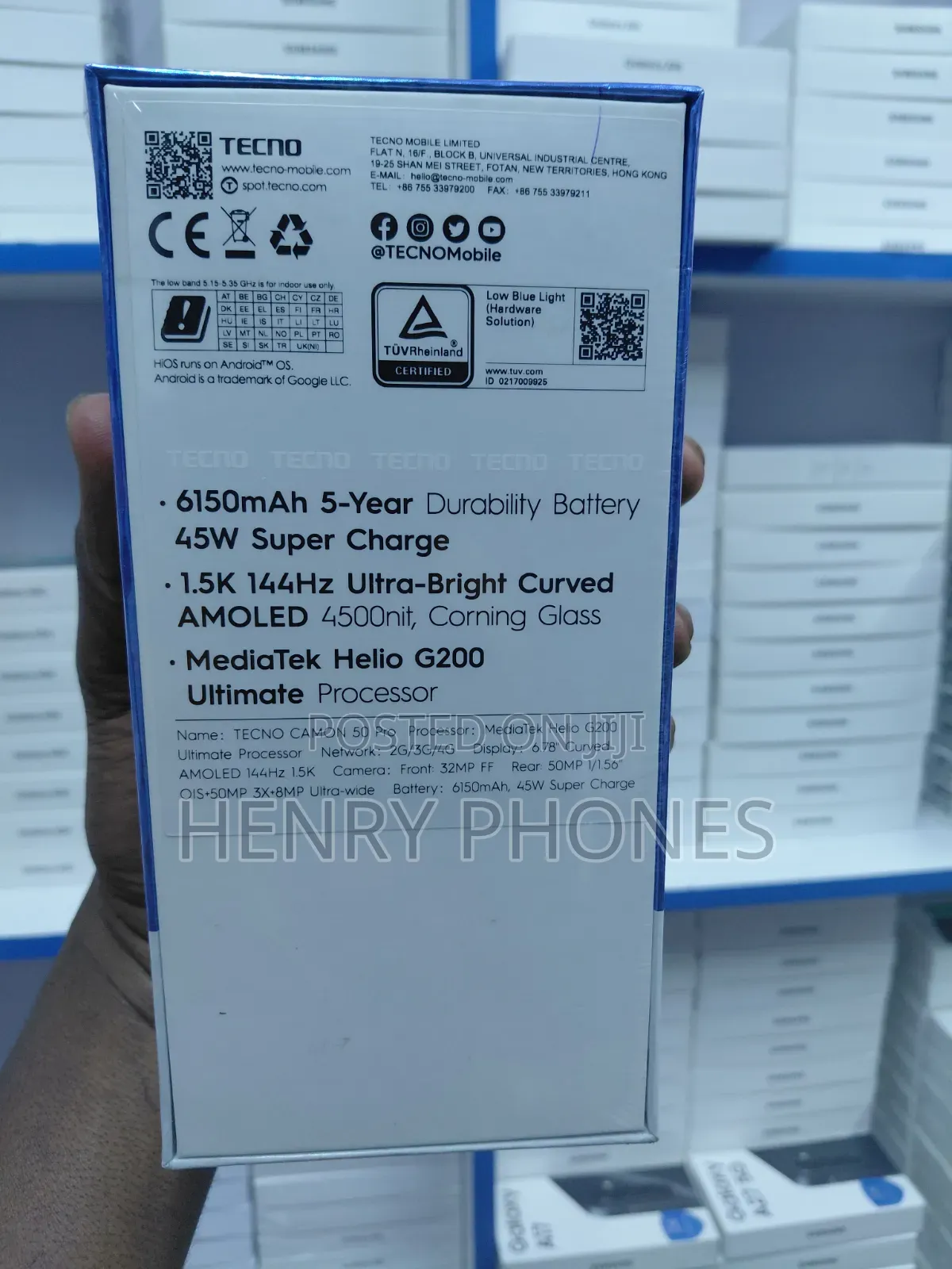 New Tecno Camon 50 Pro 256 GB Graphite