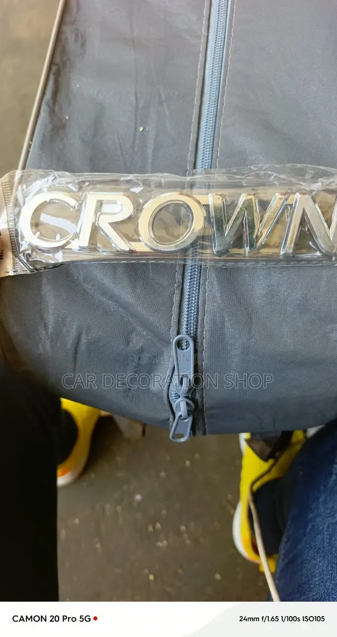 CROWN Silver Chrome Rear Trunk Emblem Badge