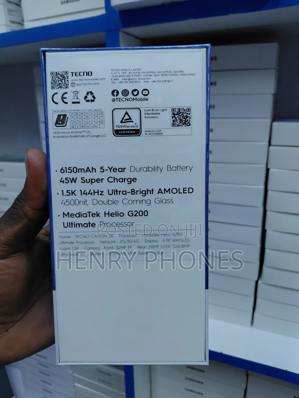 New Tecno Camon 50 256 GB Silver
