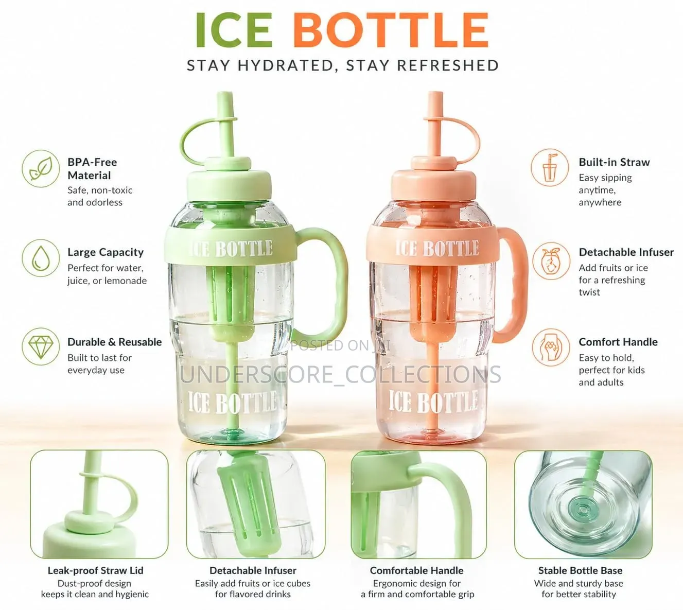 Ice Straw Bottle