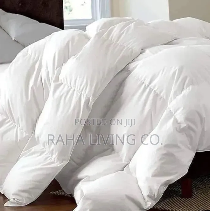 Extra King White Unbinded Duvet Set | 7x8 | 4pc Complete
