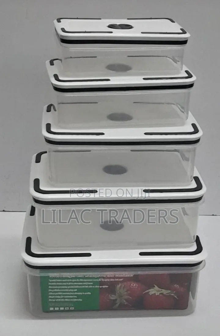 5 in 1 Fridge Food Storage Containers Keep Fresh Airtight Set Alp