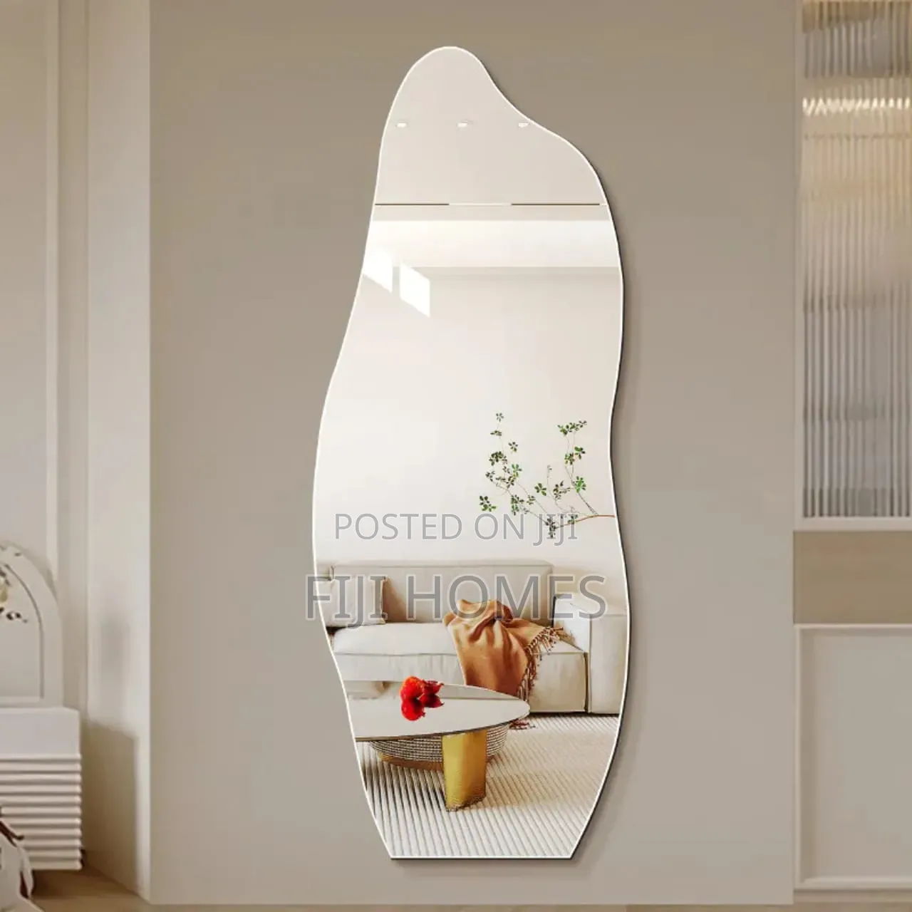 Unbreakable Acrylic Self-Adhesive Mirror | Dolphin Shape | 120x40cm