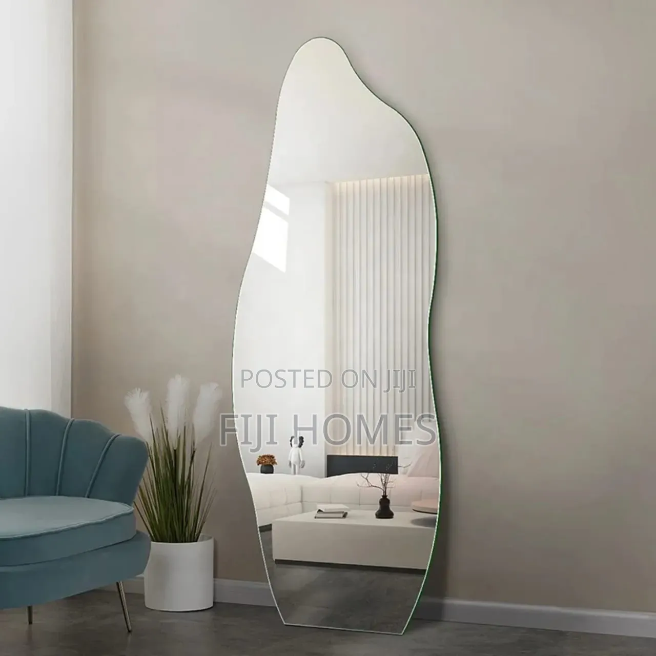 Unbreakable Acrylic Self-Adhesive Mirror | Dolphin Shape | 120x40cm