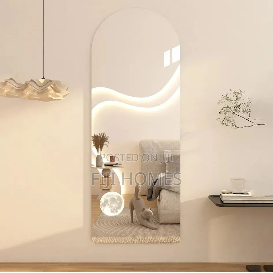 Unbreakable Acrylic Self-Adhesive Mirror | Semi-Circle | 120x40cm