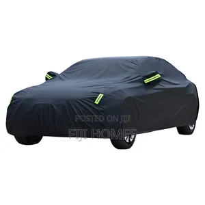 Quality Universal Black Car Cover | Fleece Lined | Reflector Strips