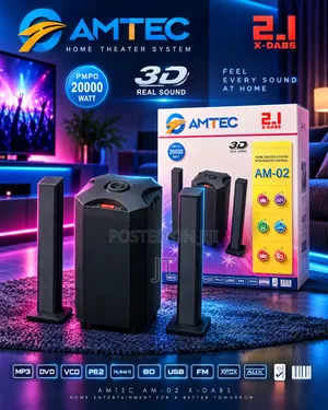 Amtec AM-02 2.1-Channel Multimedia Speaker and Home Theater System