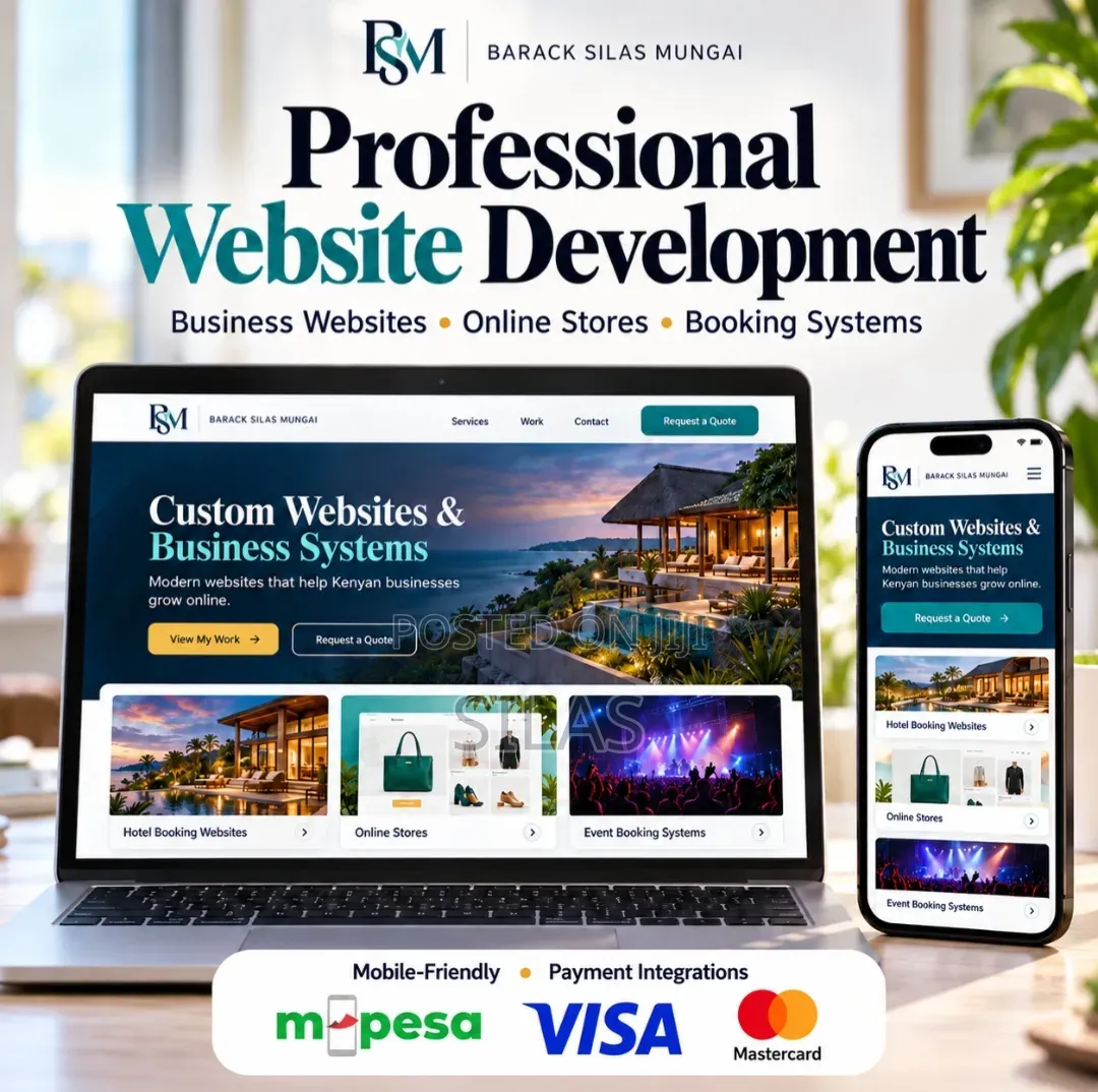 Professional Website Designer | E-Commerce, M-Pesa Booking Systems