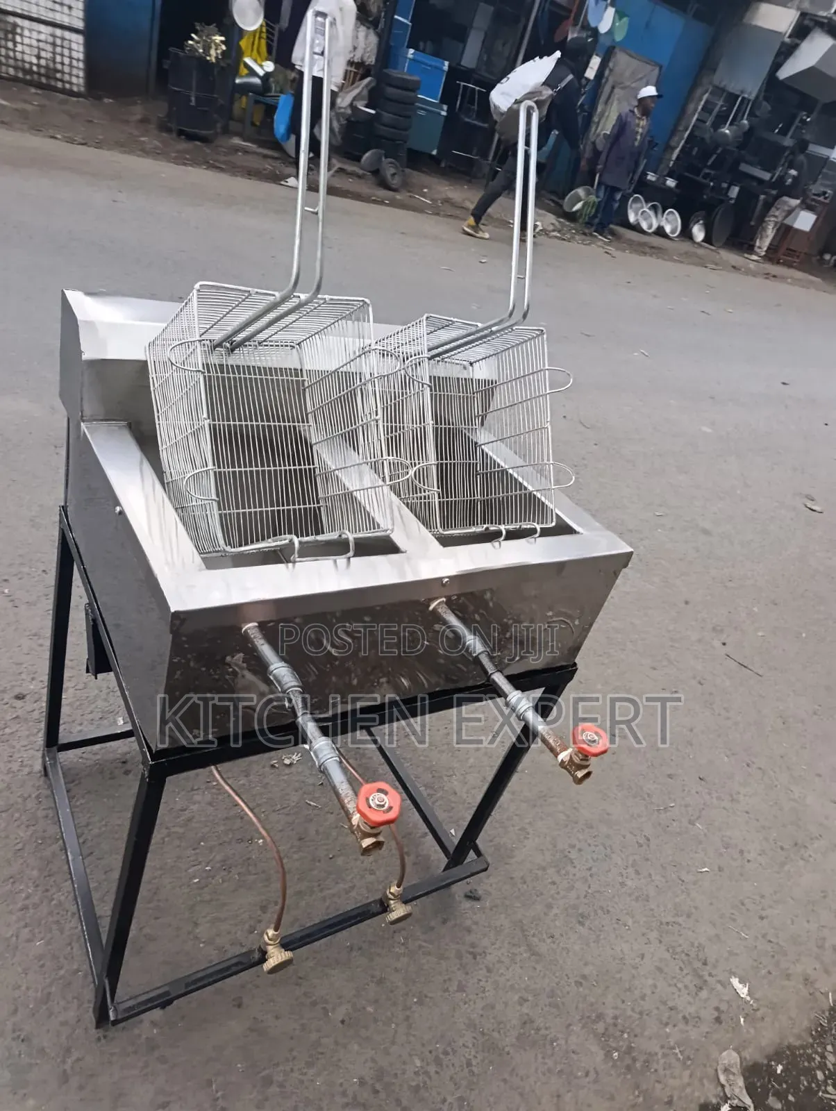 Commercial Gas Double Deep Fryer