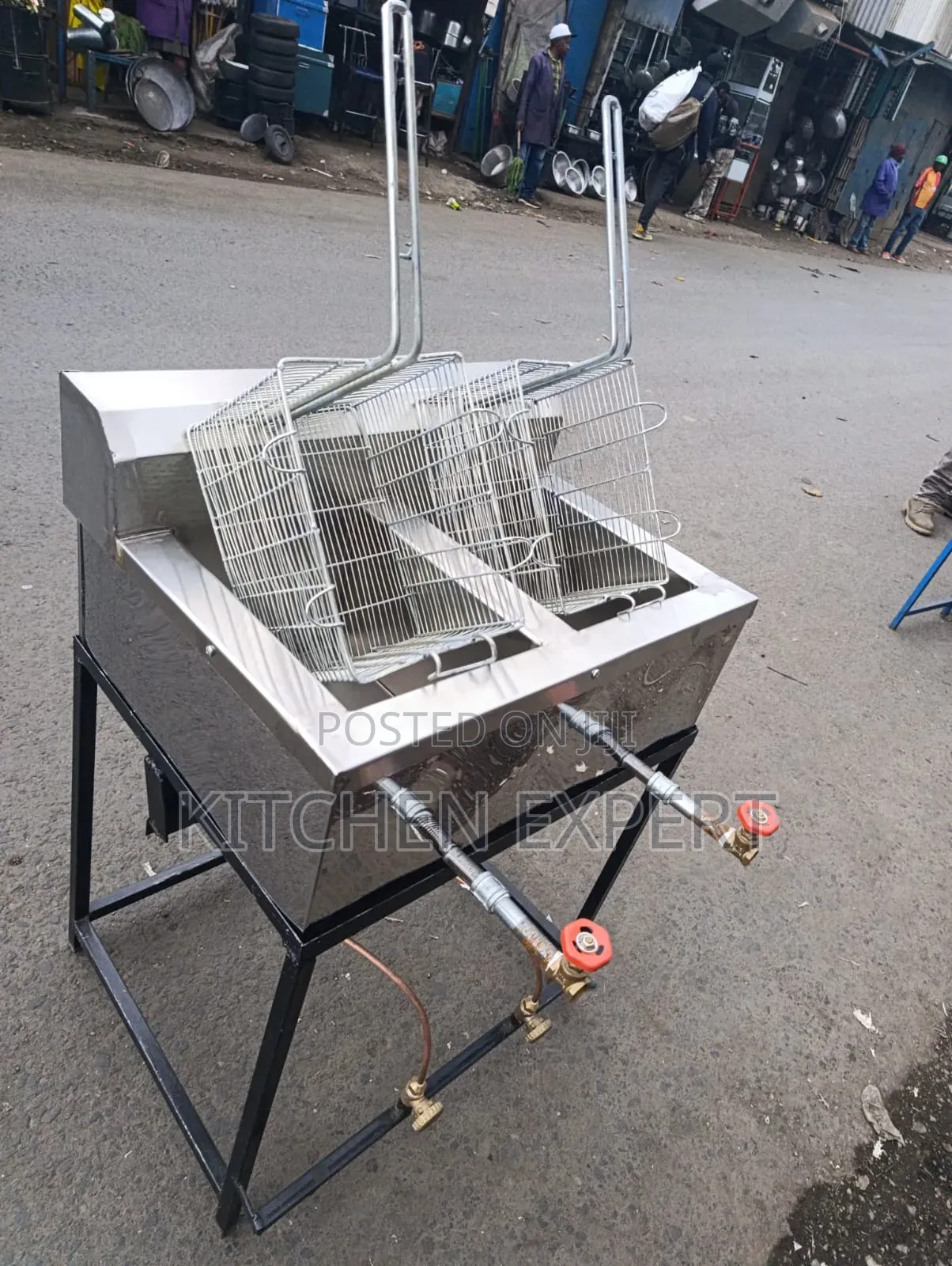 Commercial Gas Double Deep Fryer