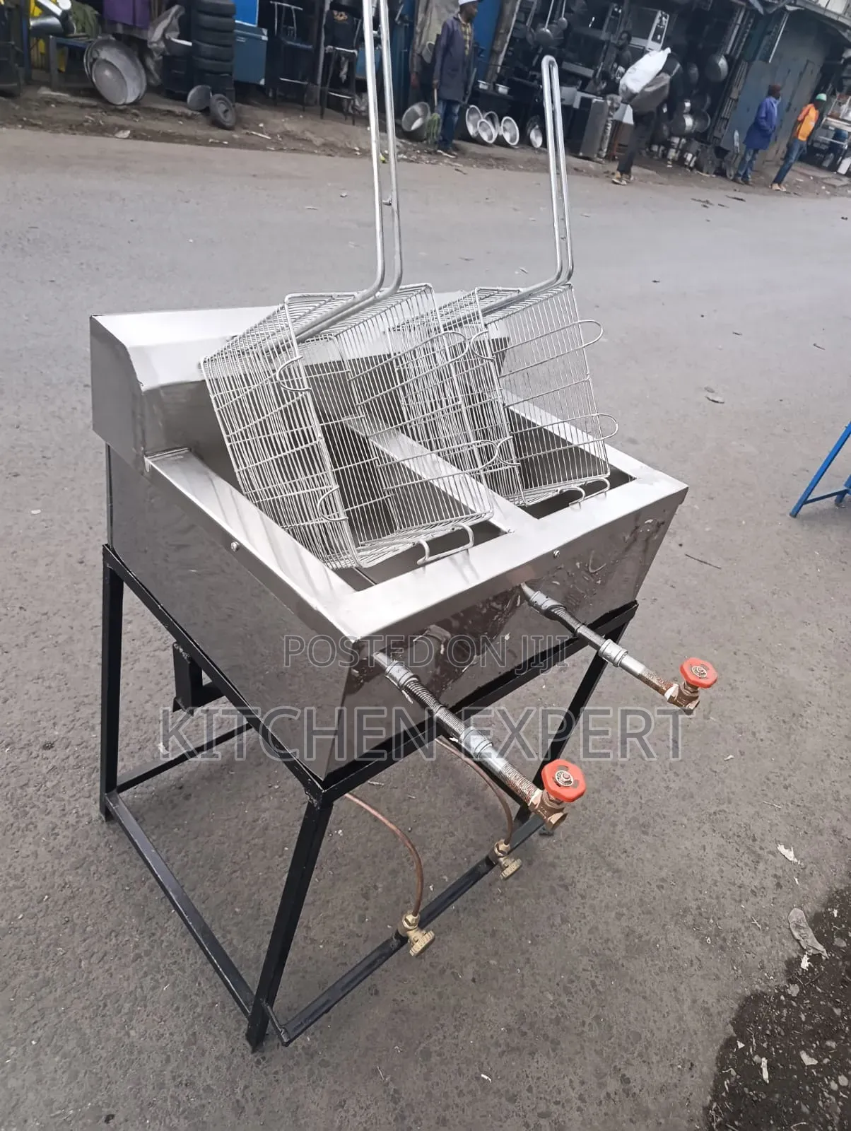 Commercial Gas Double Deep Fryer