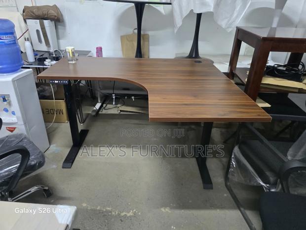 L Shape Electric Office Desk - main view