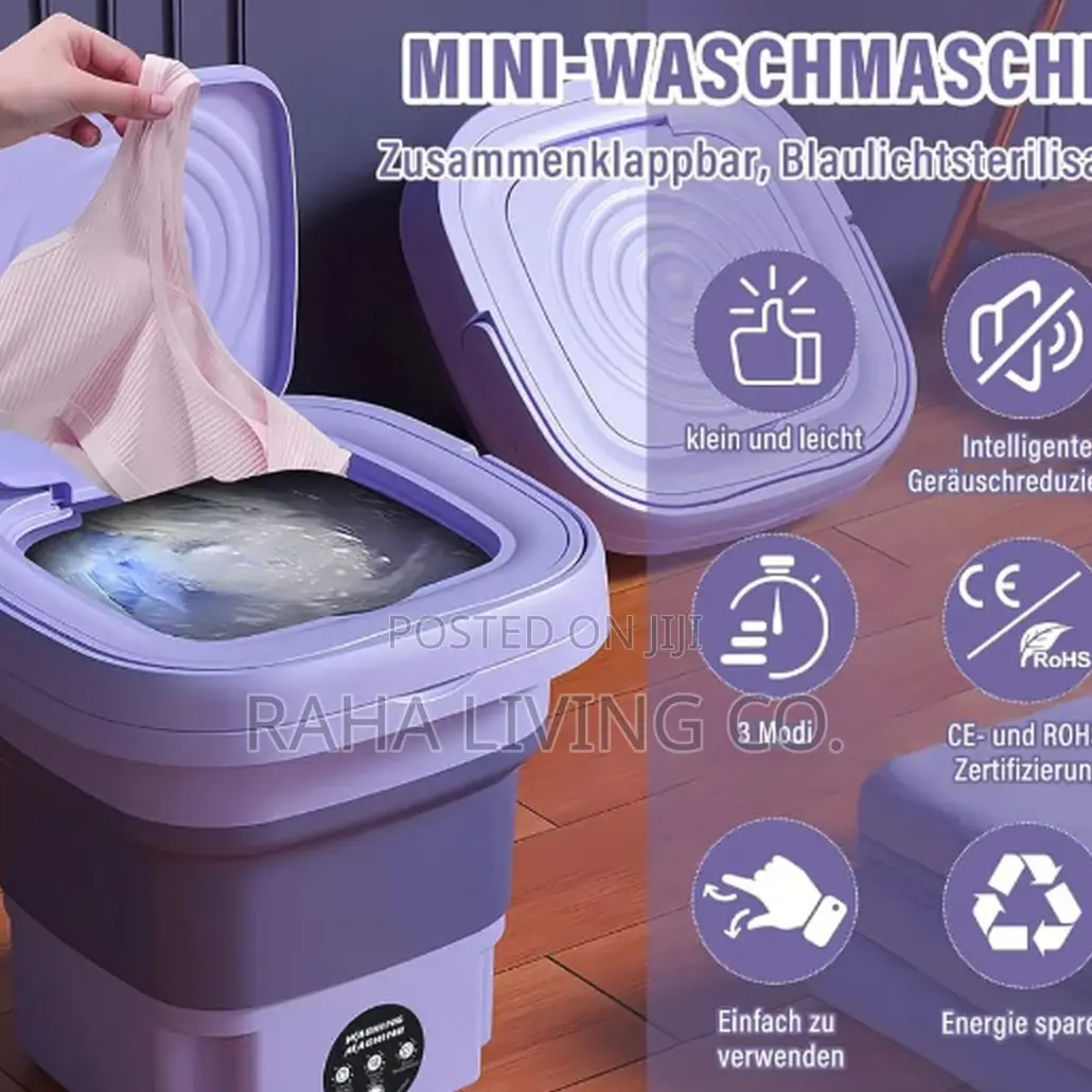 8L Portable Foldable Mini Washing Machine | Compact | 3 Colours