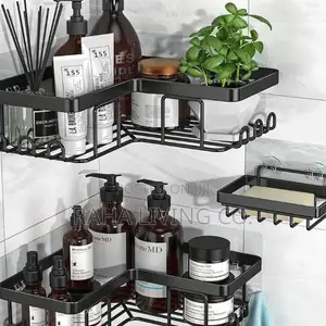 3pc Corner Shower Caddy Set | Wall Organizer | No Drilling