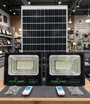 JSOT Super Solar 2-in-1 300+300W Solar Floodlight System