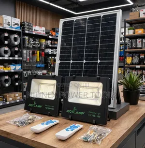 JSOT Lamp 2-in-1 Solar LED Floodlight Set (Model T-C100+100)