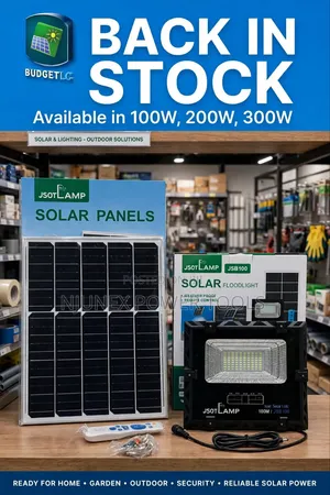 JSOT 100W Solar Floodlight Kit (Model JS8100)