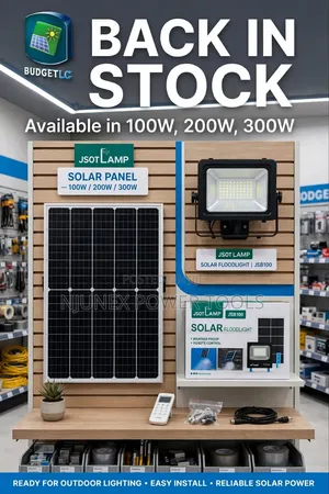 JSOT 100W Solar Floodlight Kit (Model JS8100)