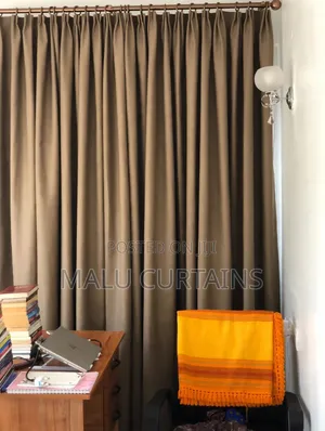 Brown Plain Heavy Blackout Curtain