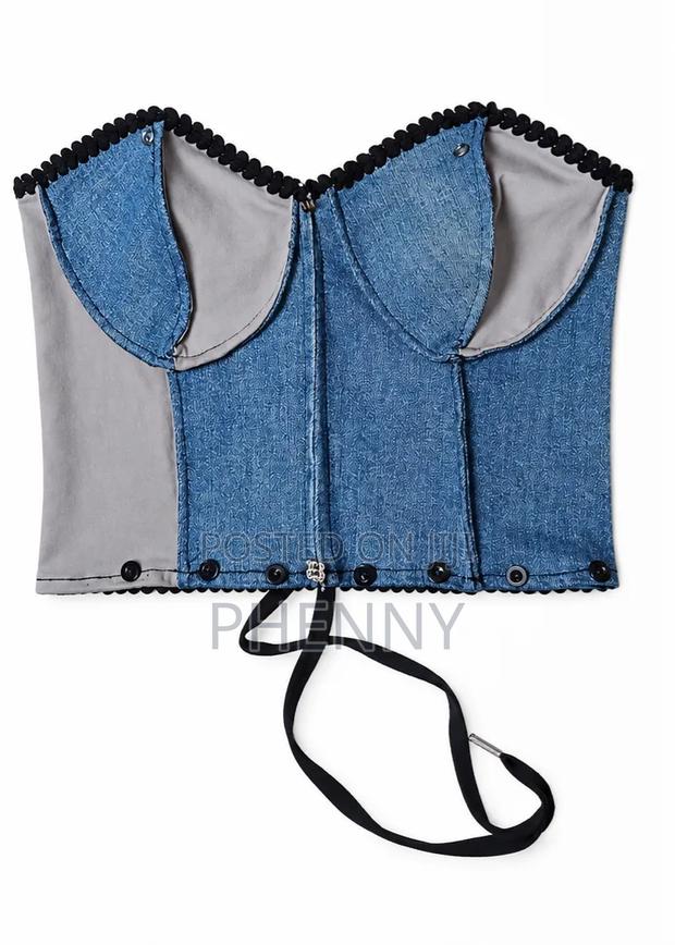 Upcycled Denim Corset - main view