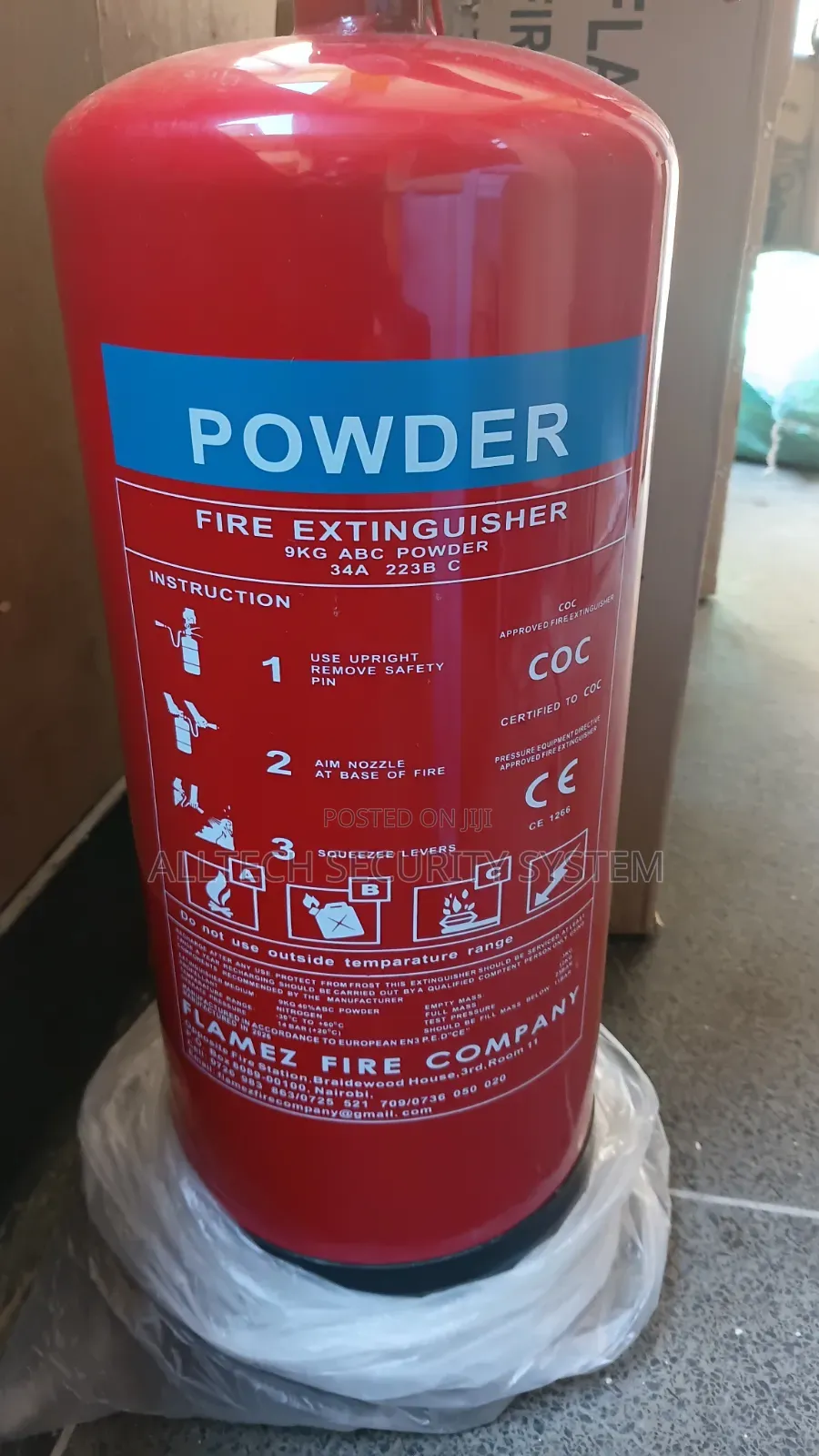 9kg Dry Powder Fire Extinguisher