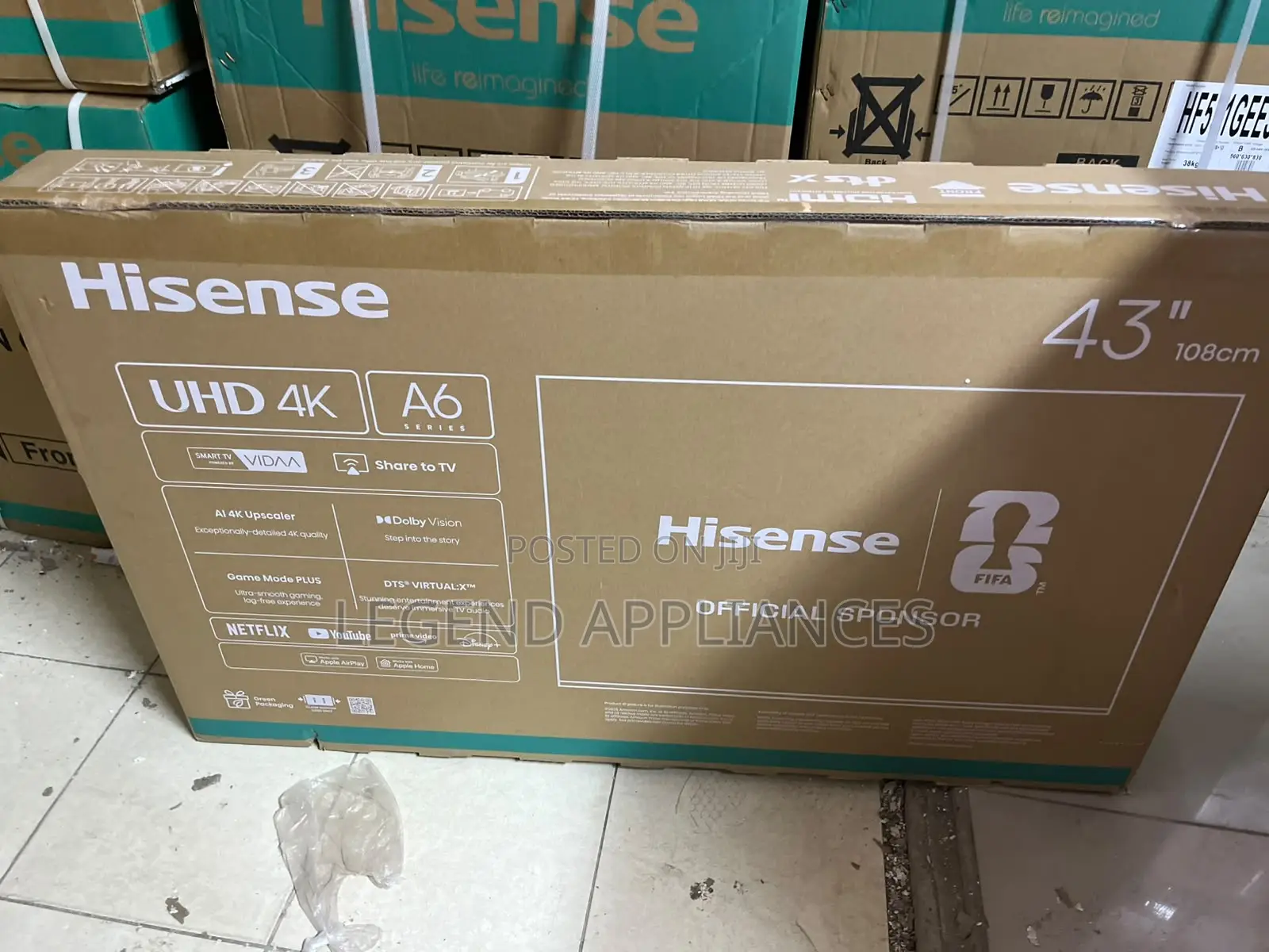 Hisense 43" 4K Smart TV– AI 4K Upscaler Panel