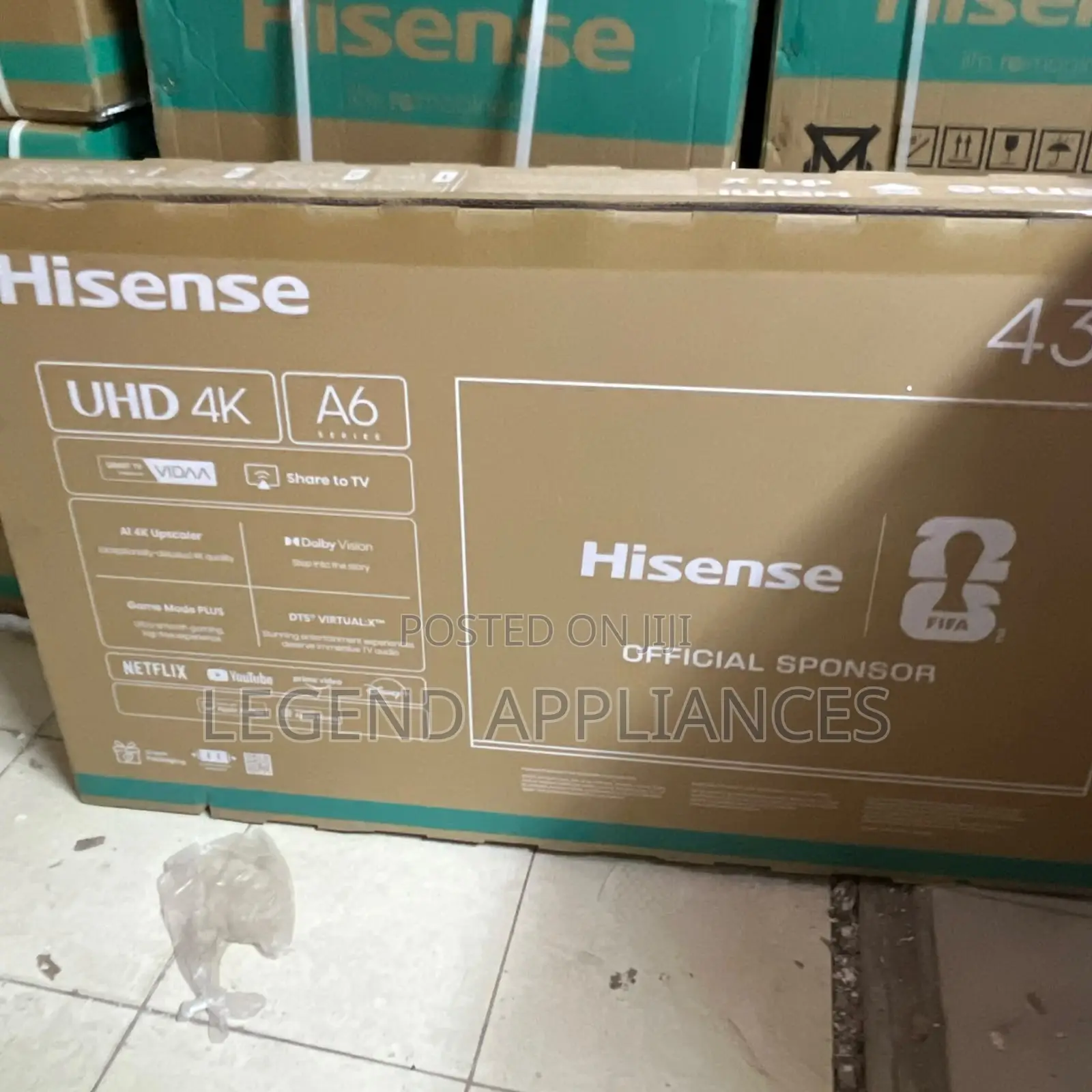 Hisense 43" 4K Smart TV– AI 4K Upscaler Panel