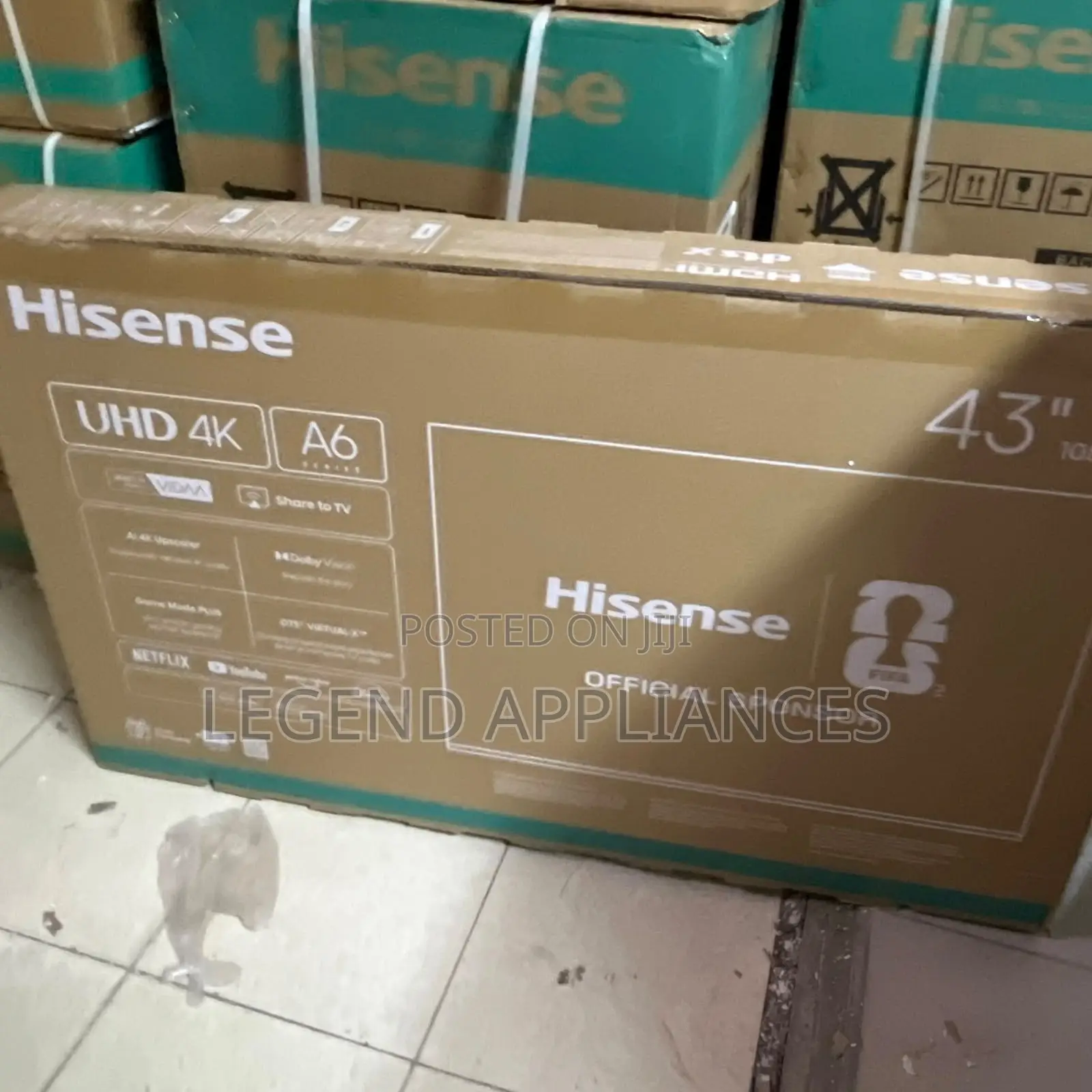Hisense 43" 4K Smart TV– AI 4K Upscaler Panel