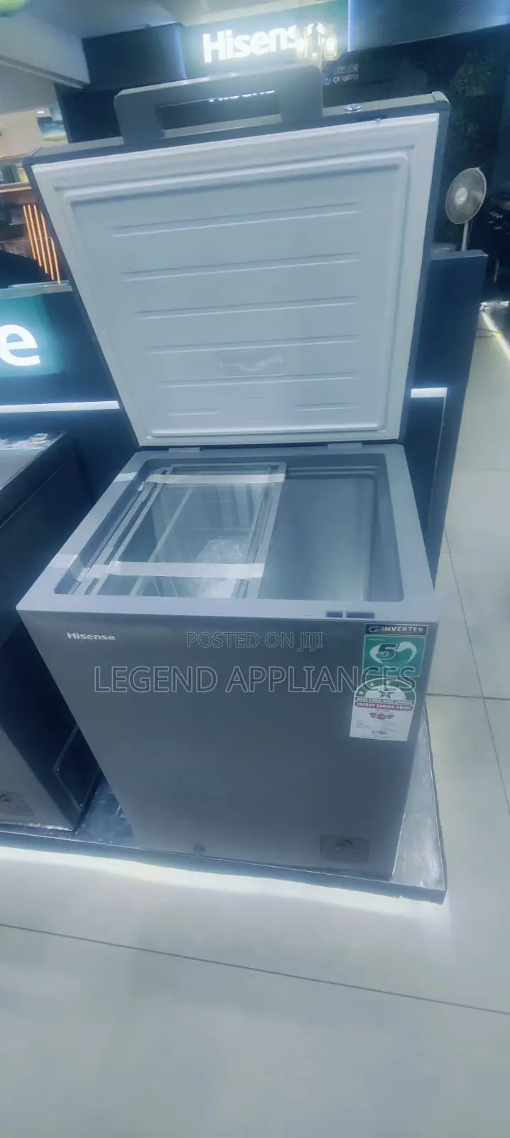 Hisense 144 Litres Deep Freezer, Metallic Grey