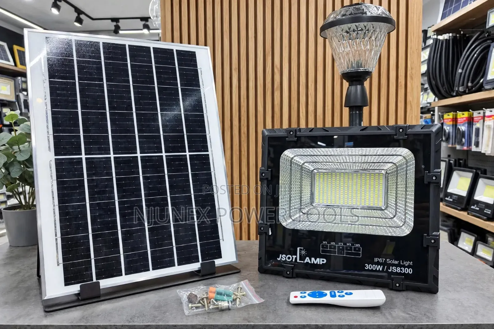 JSOTLAMP 300W IP67 Solar Flood Light (Model JS8300)