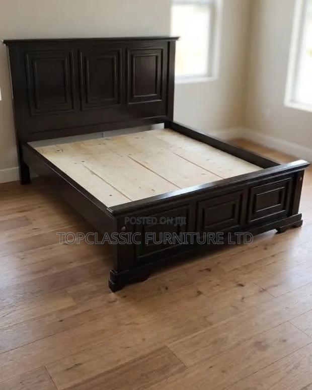 Dark Chocolate Bed 5x6 Panel Bed+ White - main view