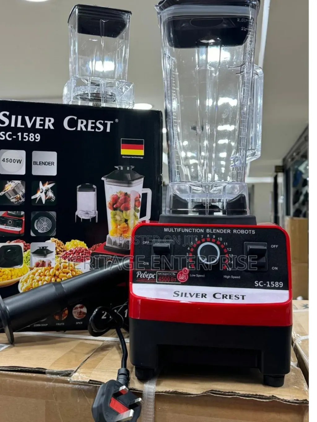 Blender 2 in 1 Silver Crest Professional Blender.
