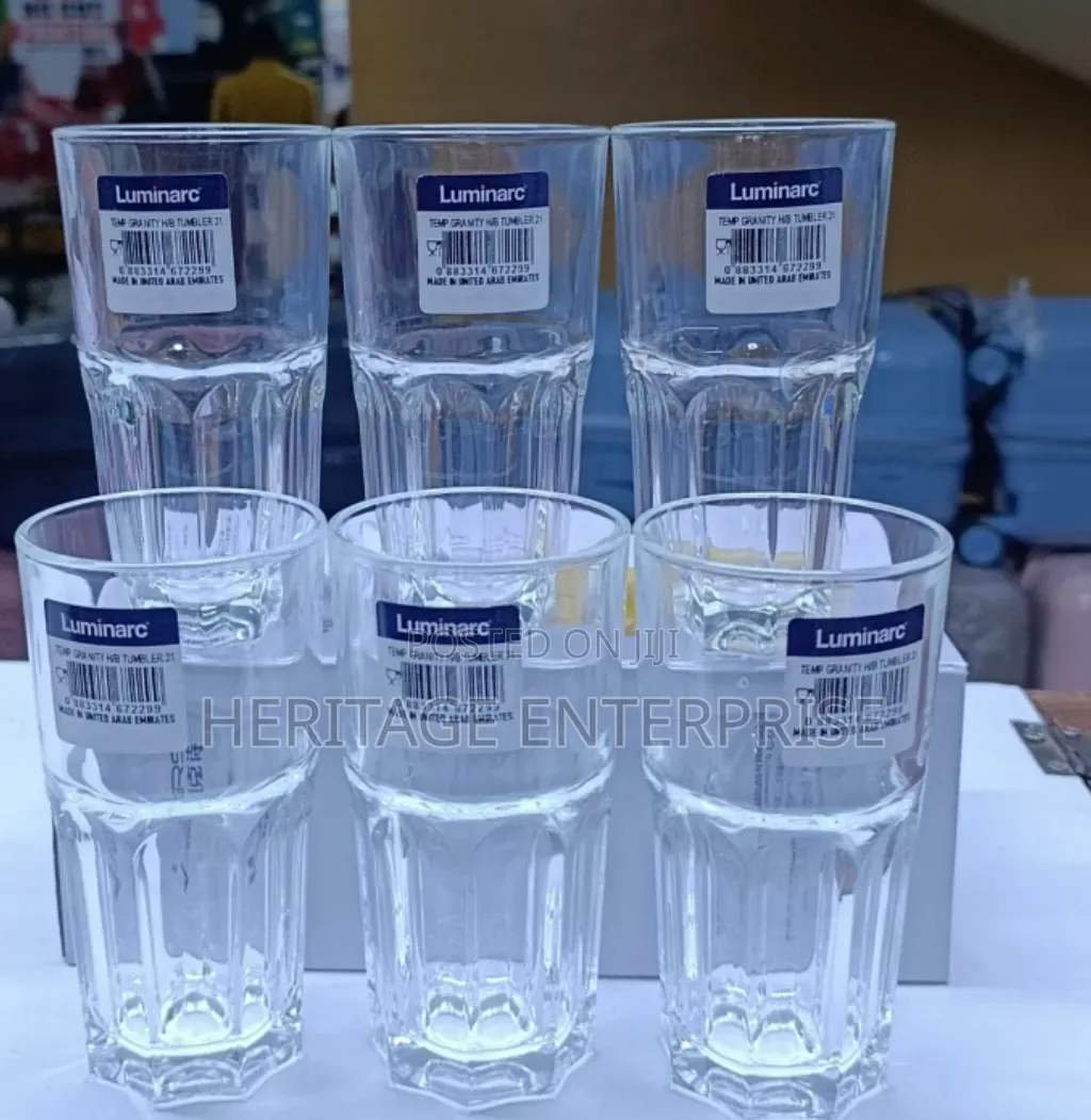 6Pcs Luminarc Glasses 
Juicer, Water Glasses