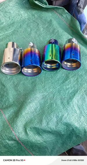 2.5" Standard Silver Polished Chrome Exhaust Tip Steel Look