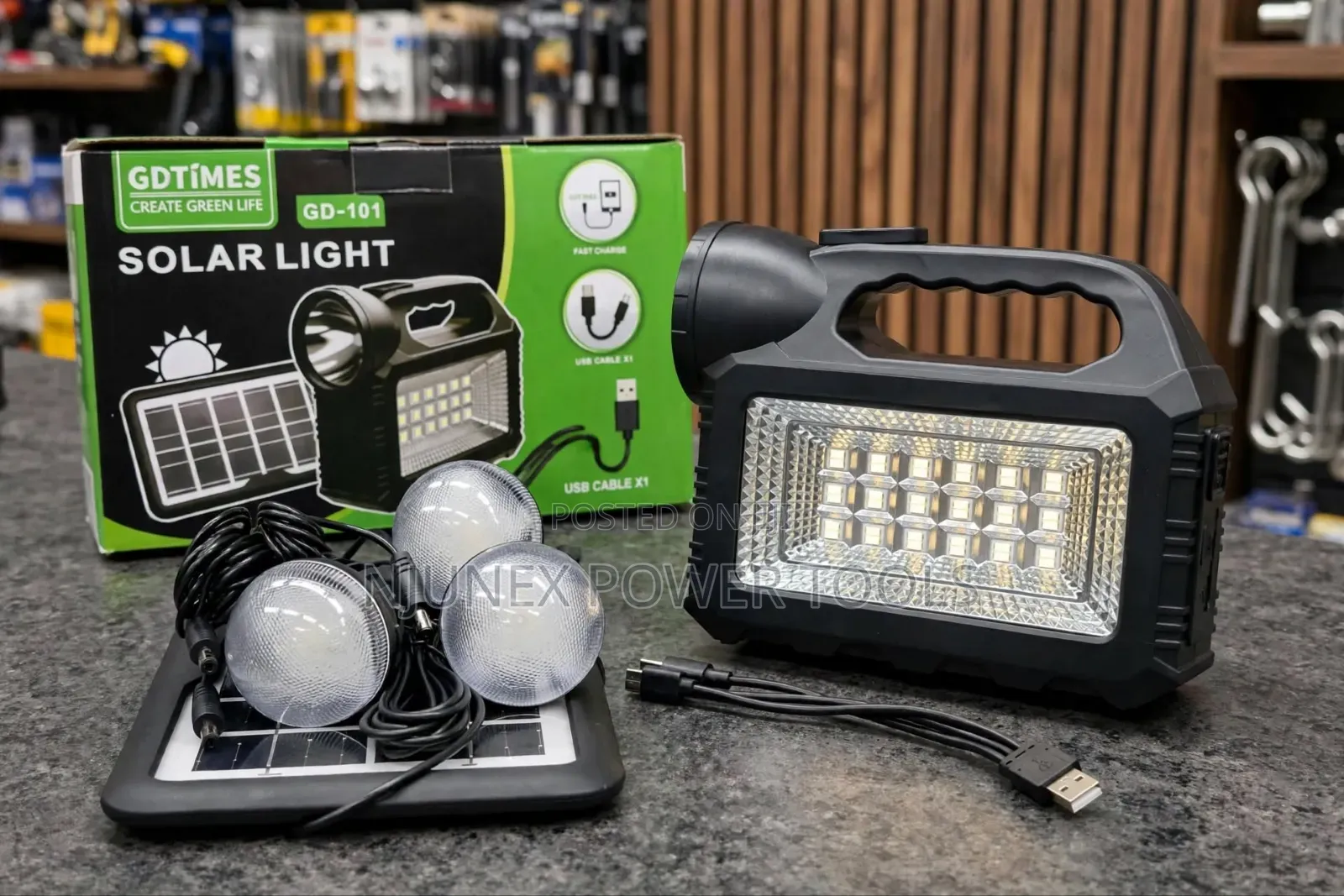 GDTIMES GD-101 Solar Light Kit, a Portable Emergency Lighting