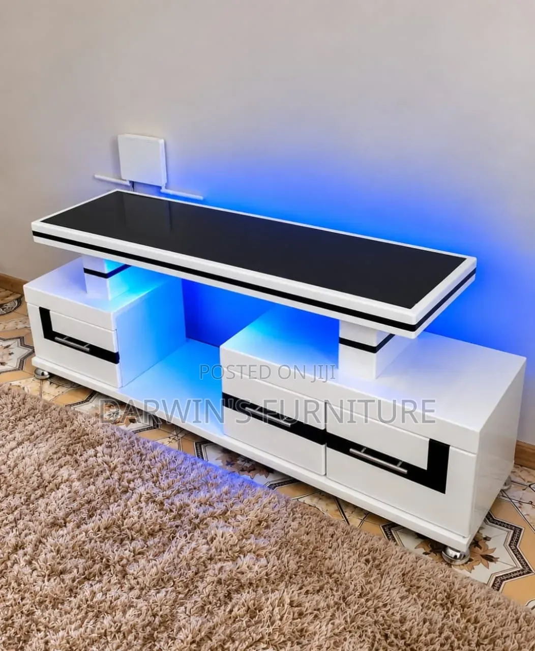 TV Unit With Red Lights